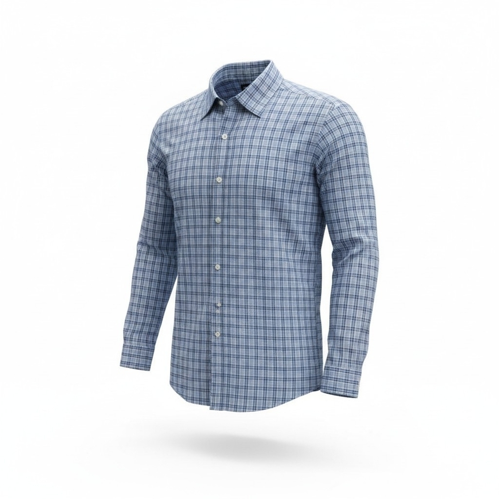 Brooks Brothers Vintage, Professor Vibe Blue and White Plaid Shirt